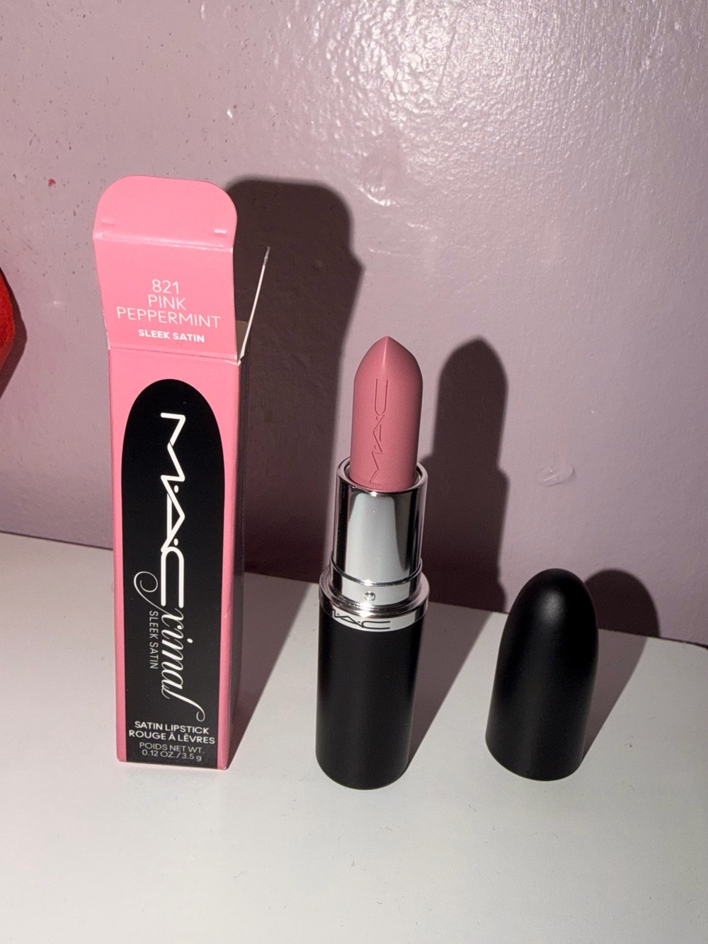 MAC Cosmetics Satin Lipstick - Pink Peppermint (821) Refillable Bullet